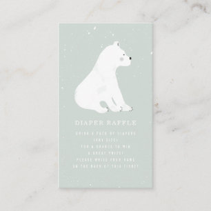 Carte D'accompagnement Baby shower bleu d'hiver de l'ours polaire Raffin