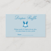 Carte D'accompagnement Baby shower Bleu Lapin Déchets Raffin (Devant)