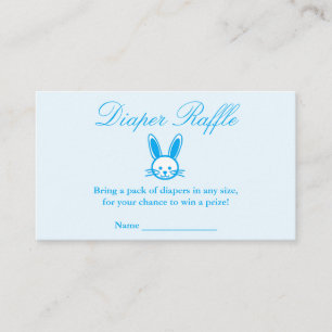 Carte D'accompagnement Baby shower Bleu Lapin Déchets Raffin