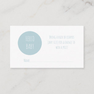 Carte D'accompagnement Baby shower bleu moderne Refroidissement