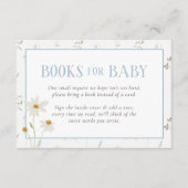 Carte D'accompagnement Baby shower Bleu Ressort Floral Bow Déchets Raffin (Devant)