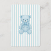 Carte D'accompagnement Baby shower bleu Rocking Cheval Raffle (Dos)