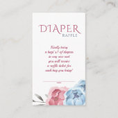 Carte D'accompagnement Baby shower Blue Blush rose Fleur Déchets Raffin (Devant)