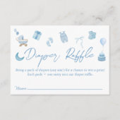 Carte D'accompagnement Baby shower Blue Jean Diaper Raffle Denim (Devant)