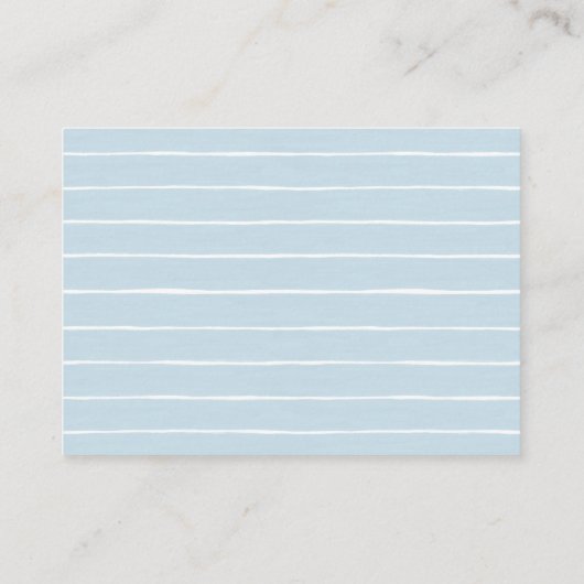 Carte D'accompagnement Baby shower Blue Snowflake Livres pour bébé (Dos)