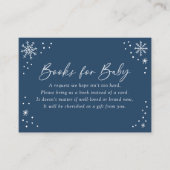 Carte D'accompagnement Baby shower Blue Snowflake Livres pour bébé (Devant)