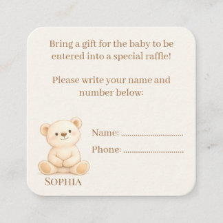 Carte D'accompagnement Baby-Shower Bohème
