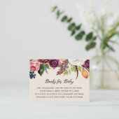 Carte D'accompagnement Baby shower Boho Blooms Automne Demande de réserva (Debout devant)