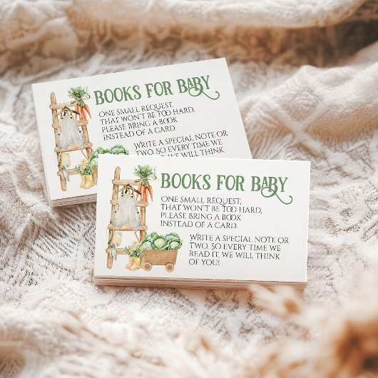 Carte D'accompagnement Baby shower Boho de ferme cultivé localement