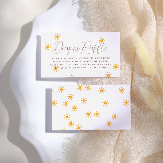 Carte D'accompagnement Baby shower Boho Sun Little Sunshine
