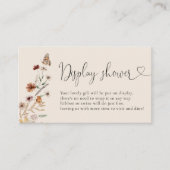 Carte D'accompagnement Baby shower Boho Tiny Fleur sauvage (Devant)