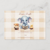 Carte D'accompagnement Baby shower Book Club Thème Diapper Raffer (Devant)