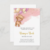 Carte D'accompagnement Baby shower Book for Baby Encape Card (Devant / Derrière)
