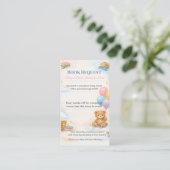 Carte D'accompagnement Baby Shower Book Request | Library Card Keepsake (Debout devant)