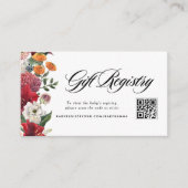 Carte D'accompagnement Baby shower Botanique Amaryllis Code QR Registre (Devant)
