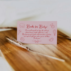 Carte D'accompagnement Baby shower, Bow Girl Books for Baby