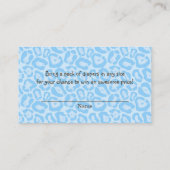 Carte D'accompagnement Baby shower Boys Blue Safari Imprimer Déchets Raff (Dos)