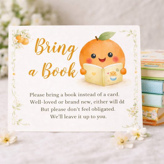 Carte D'accompagnement Baby Shower Bring A Book Instead of a Card