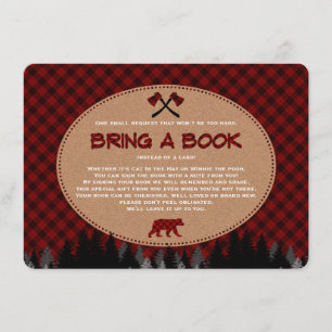 Carte D'accompagnement Baby shower Buffalo Plaid Lumberjack Apporter un l