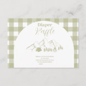 Carte D'accompagnement Baby shower Camping Vert (Devant)