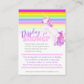 Carte D'accompagnement Baby shower cartons de douche (Dos)