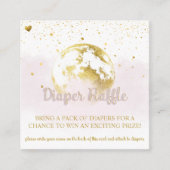 Carte D'accompagnement Baby shower céleste rose et or Raffle (Devant)