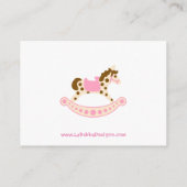 Carte D'accompagnement Baby shower Cheval à Rocks Reflets (Dos)