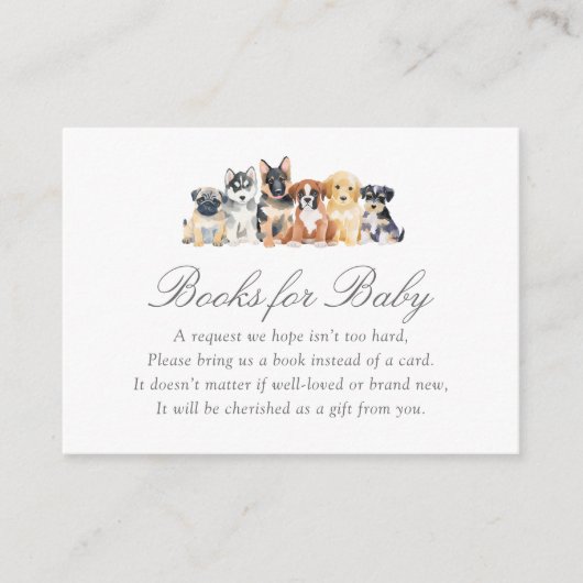 Carte D'accompagnement Baby shower Chien Chien Chien Chien Chien Chien Li (Devant)