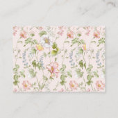 Carte D'accompagnement Baby shower chinois rose floral (Dos)
