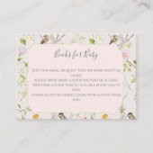 Carte D'accompagnement Baby shower chinois rose floral (Devant)