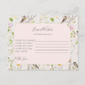 Carte D'accompagnement Baby shower chinois rose floral (Devant)