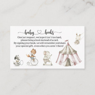 Carte D'accompagnement Baby shower Circus Animaux Demande de réservation