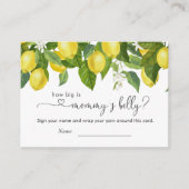 Carte D'accompagnement Baby shower citron à quel point le ventre de maman (Devant)