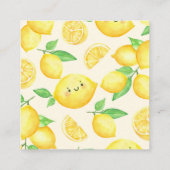 Carte D'accompagnement Baby shower Citron Devine Combien (Dos)