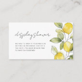 Carte D'accompagnement Baby shower citron douche (Devant)