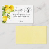 Carte D'accompagnement Baby shower citron, tomettes citrons (Devant / Derrière)