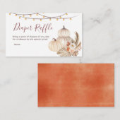 Carte D'accompagnement Baby shower citrouille à crème blanche - Déchets (Devant / Derrière)