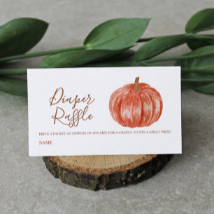 Carte D'accompagnement Baby shower Citrouille aquarelle Refroidissement 