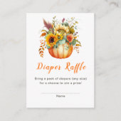 Carte D'accompagnement Baby shower citrouille Bouquet  Barreau (Devant)