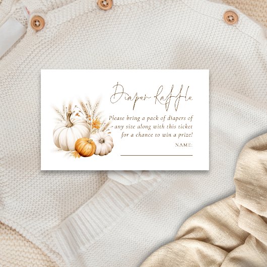 Carte D'accompagnement Baby shower citrouille de  de carafe à couches