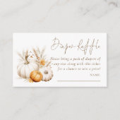 Carte D'accompagnement Baby shower citrouille de  de carafe à couches (Devant)