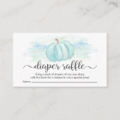 Carte D'accompagnement Baby shower citrouille de de la couche bleue (Devant)