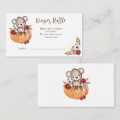 Carte D'accompagnement Baby shower Citrouille de l'ours en peluche (Devant / Derrière)