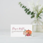 Carte D'accompagnement Baby shower citrouille orange brûlé - Déchets de c (Debout devant)