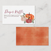Carte D'accompagnement Baby shower citrouille orange brûlé - Déchets de c (Devant / Derrière)
