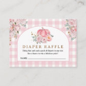 Carte D'accompagnement Baby shower Citrouille rose Chute Déchets Raffle (Devant)