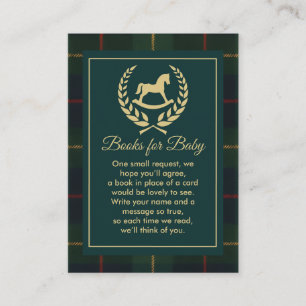 Carte D'accompagnement Baby Shower Classique Vintage Cheval de Polo de Fê