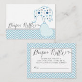 Carte D'accompagnement Baby shower Coeur éléphant au feuilleton Raffle (Devant / Derrière)