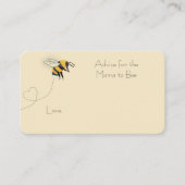 Carte D'accompagnement Baby Shower Conseils Abeille (Devant)