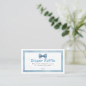 Carte D'accompagnement Baby shower Cravate Bleu Bow (Debout devant)
